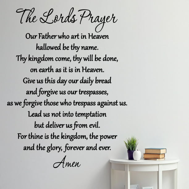 OUR FAMILY FOUNDED ON BIBLE VERSE LETTERING WALL DECAL DECOR QUOTE INSPIRE
